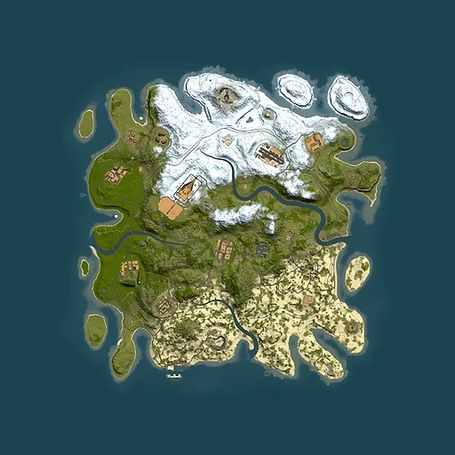 Rust map seed 1337, 3800x3800m top-down preview