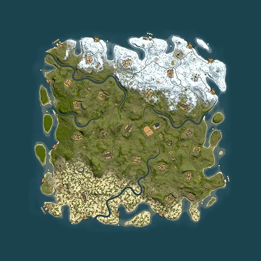 Rust map seed 294270400, 5499x5499m top-down preview