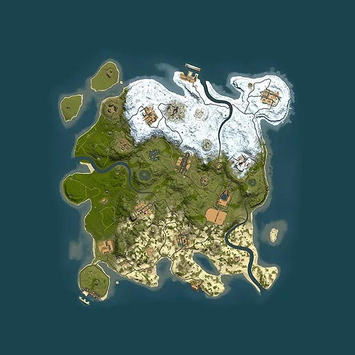 Rust map seed 1952391003, 3500x3500m top-down preview