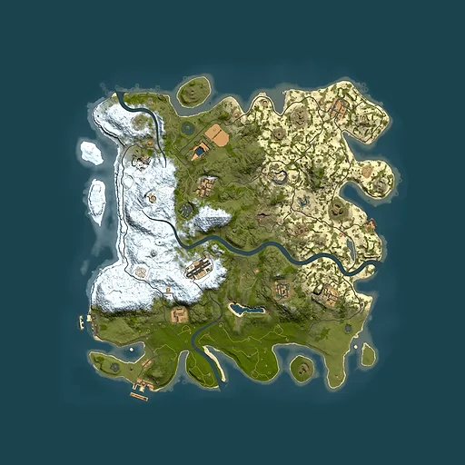 Rust map seed 1241385517, 4000x4000m top-down preview