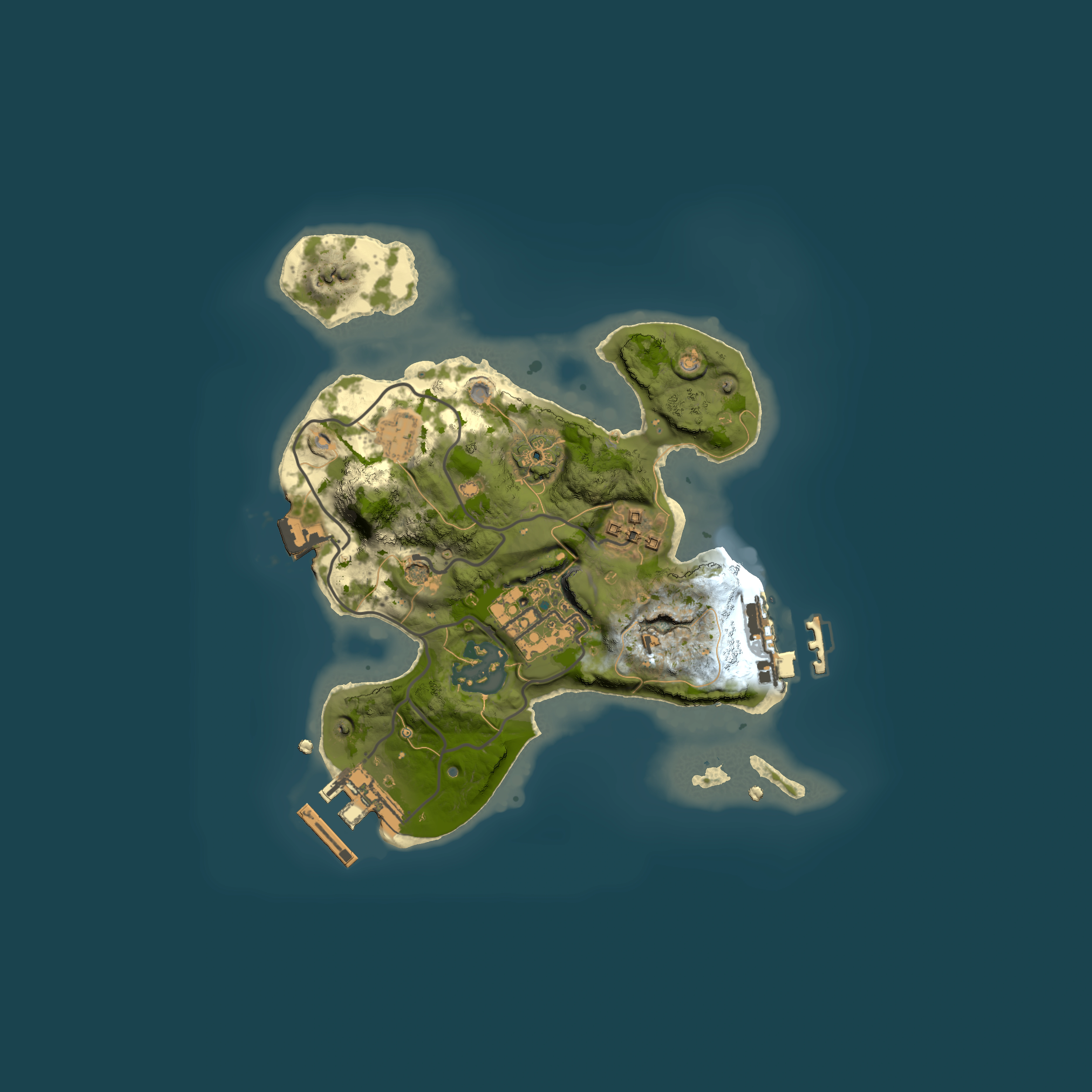 Full top-down render of Rust map seed 17443439, 2000x2000m
