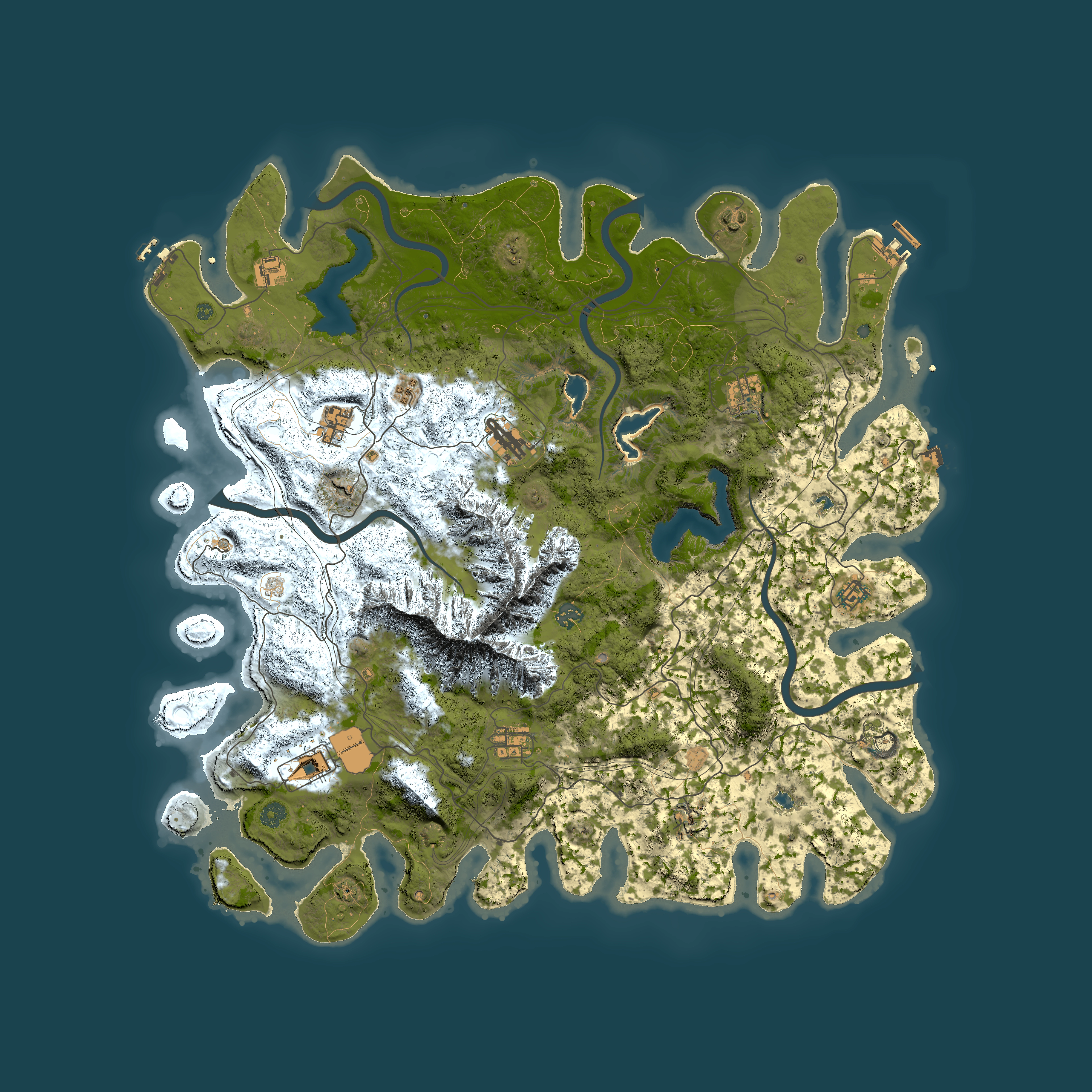 Full top-down render of Rust map seed 53598572, 5000x5000m
