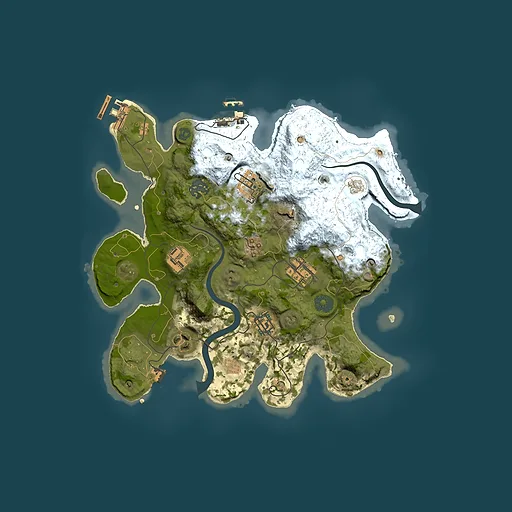 Rust map seed 1476812823, 3000x3000m top-down preview