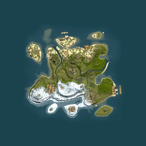 Rust map seed 738573709, 2500x2500m top-down preview