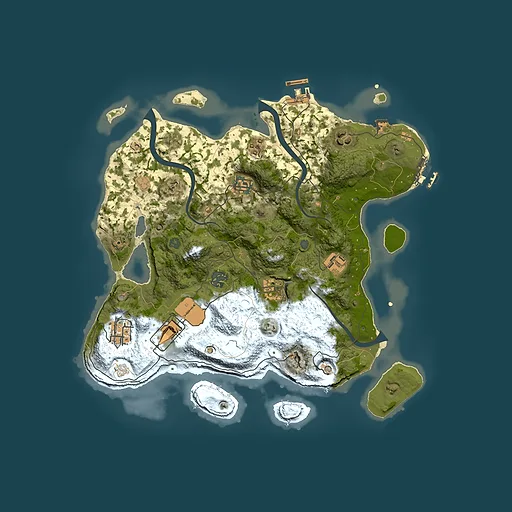 Rust map seed 1509919722, 3500x3500m top-down preview