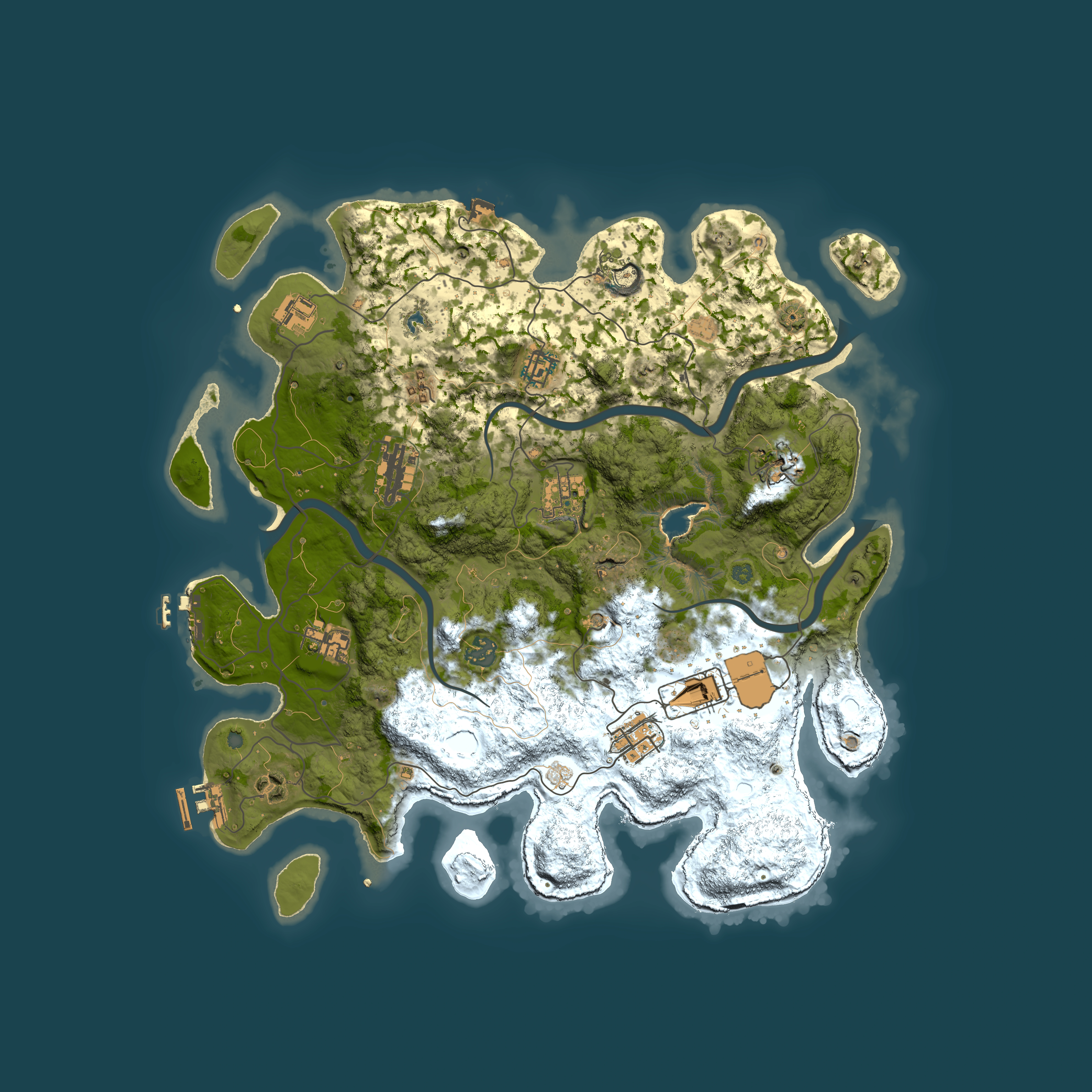 Full top-down render of Rust map seed 1142319904, 4000x4000m