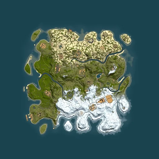 Rust map seed 1142319904, 4000x4000m top-down preview