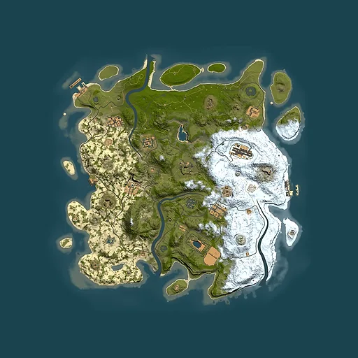 Rust map seed 1622200215, 4000x4000m top-down preview