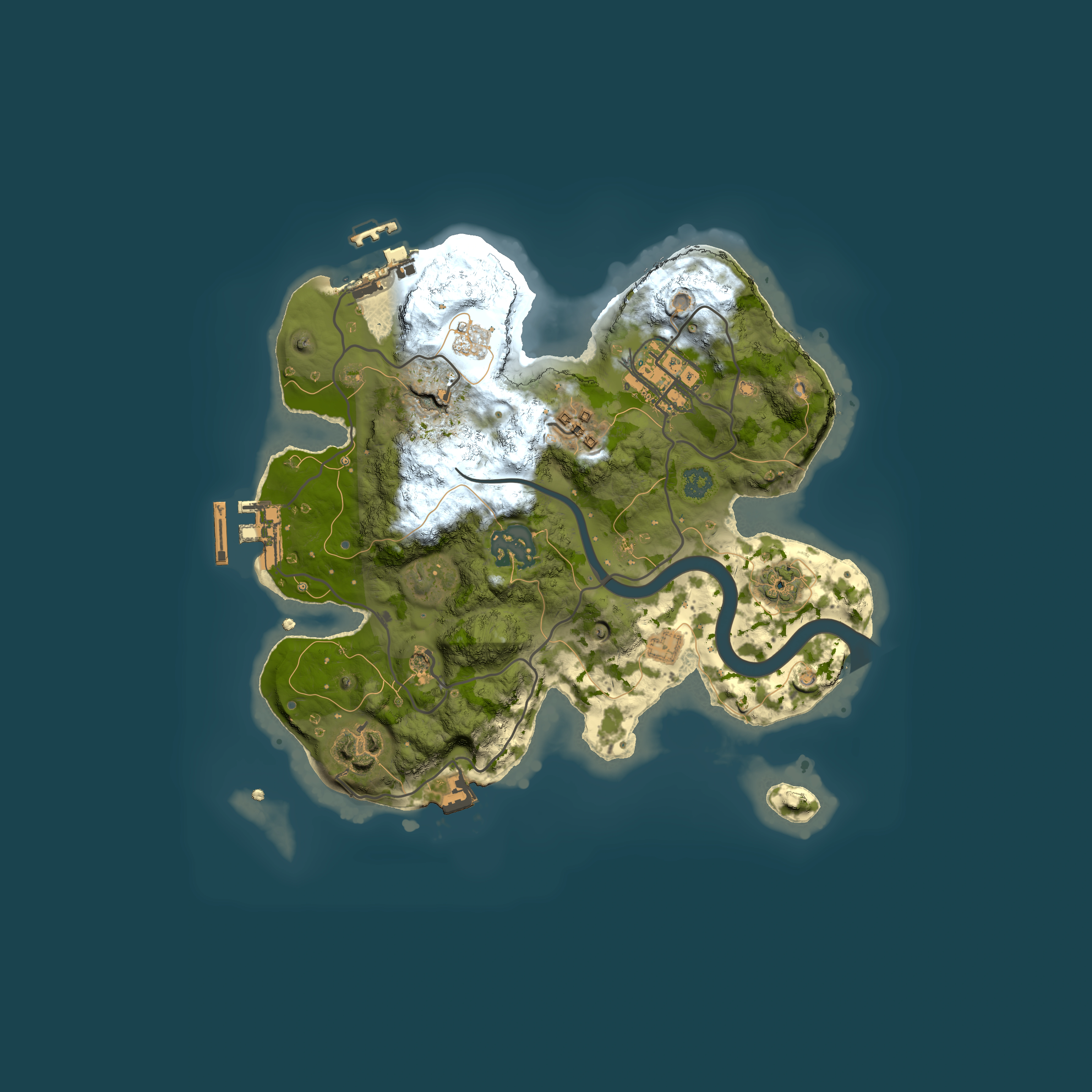 Full top-down render of Rust map seed 1056647594, 2500x2500m