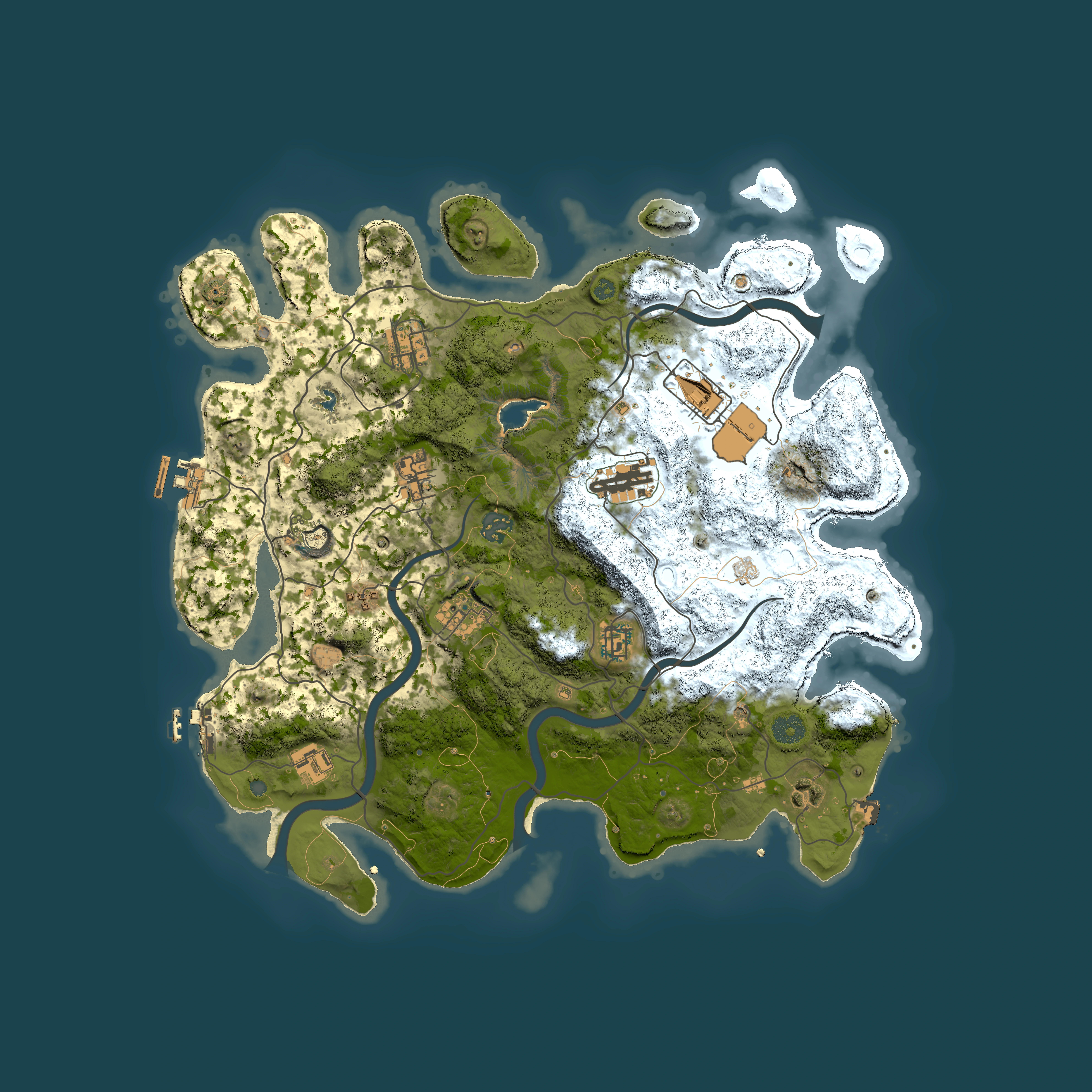Full top-down render of Rust map seed 114907340, 4000x4000m