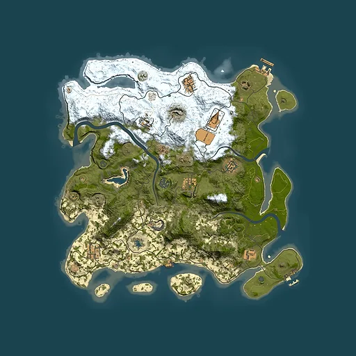 Rust map seed 153360446, 4000x4000m top-down preview