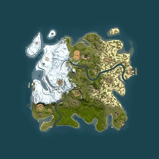 Rust map seed 902734900, 3500x3500m top-down preview