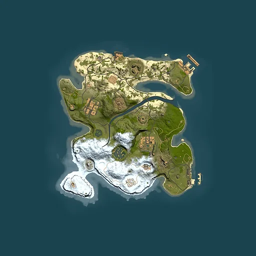 Rust map seed 1691623749, 2500x2500m top-down preview