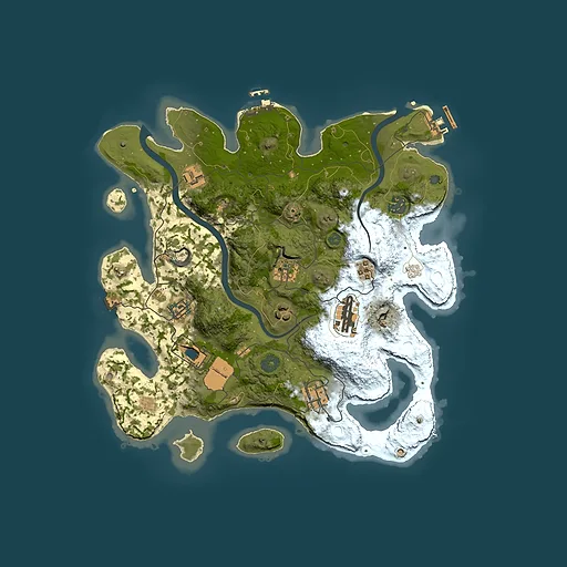 Rust map seed 450081968, 3500x3500m top-down preview