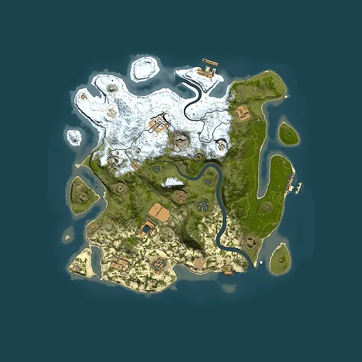 Rust map seed 1146701432, 3500x3500m top-down preview