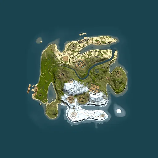 Rust map seed 76947398, 2500x2500m top-down preview
