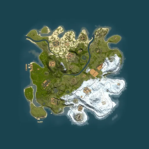 Rust map seed 575291353, 3500x3500m top-down preview