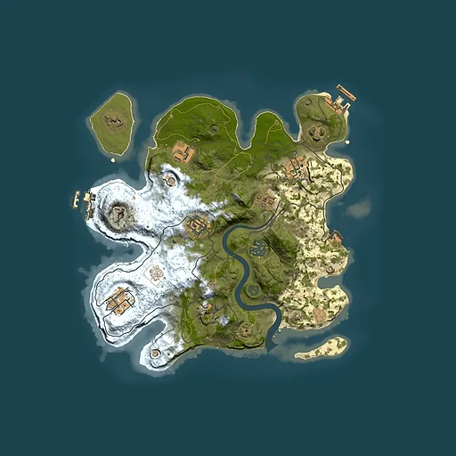 Rust map seed 148342036, 3000x3000m top-down preview