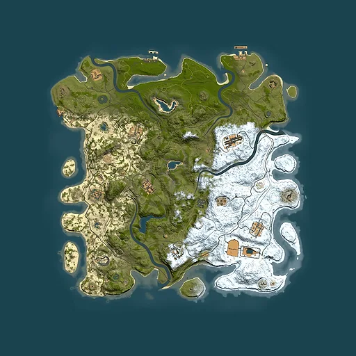 Rust map seed 1701153058, 4500x4500m top-down preview