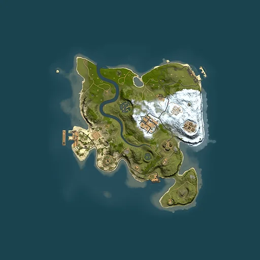 Rust map seed 1283828992, 2500x2500m top-down preview