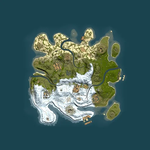 Rust map seed 2140157756, 3000x3000m top-down preview