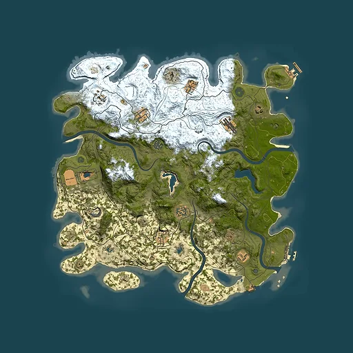 Rust map seed 639838065, 4500x4500m top-down preview