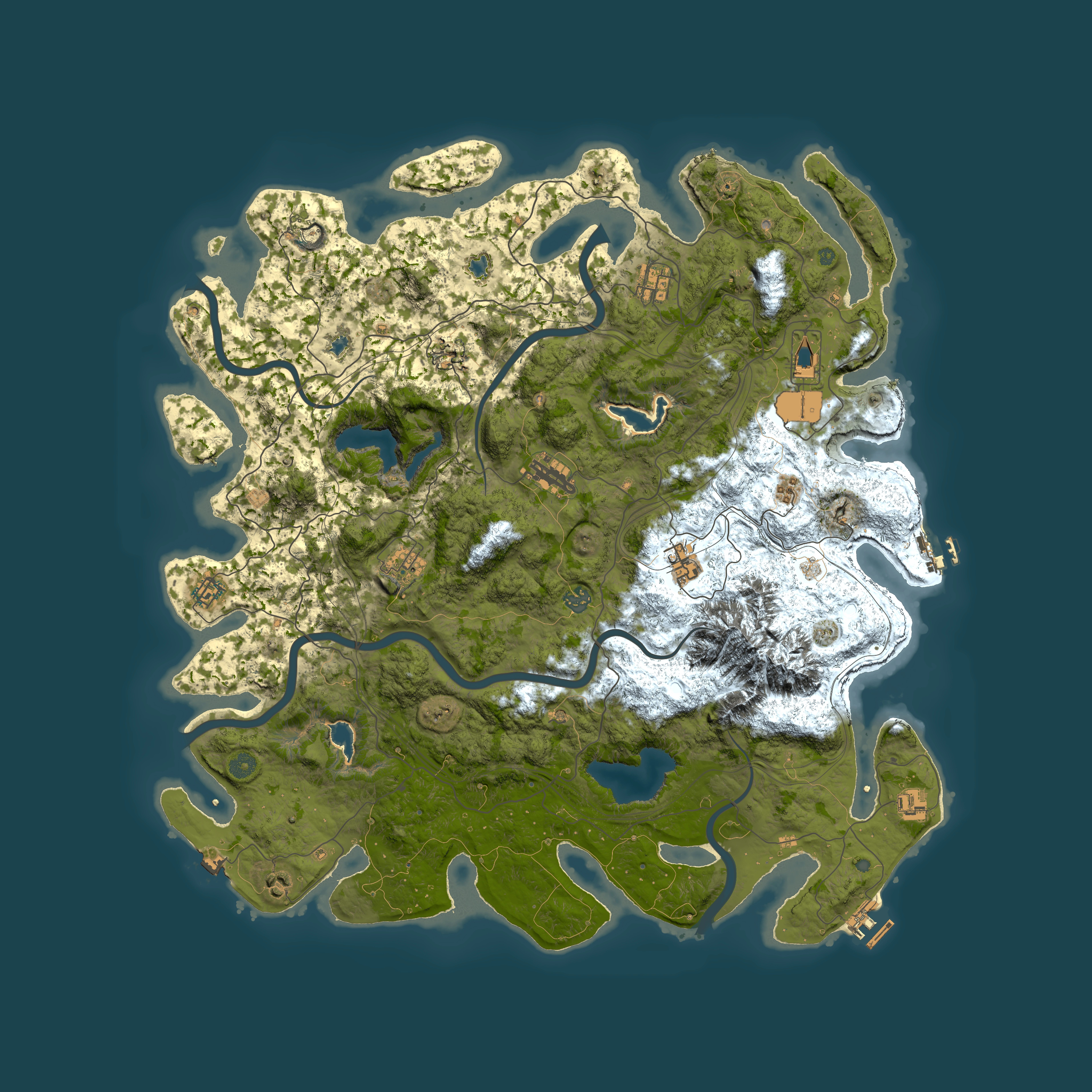 Full top-down render of Rust map seed 581318689, 5000x5000m