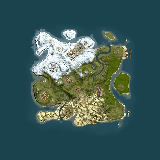 Rust map seed 1381911901, 3000x3000m top-down preview