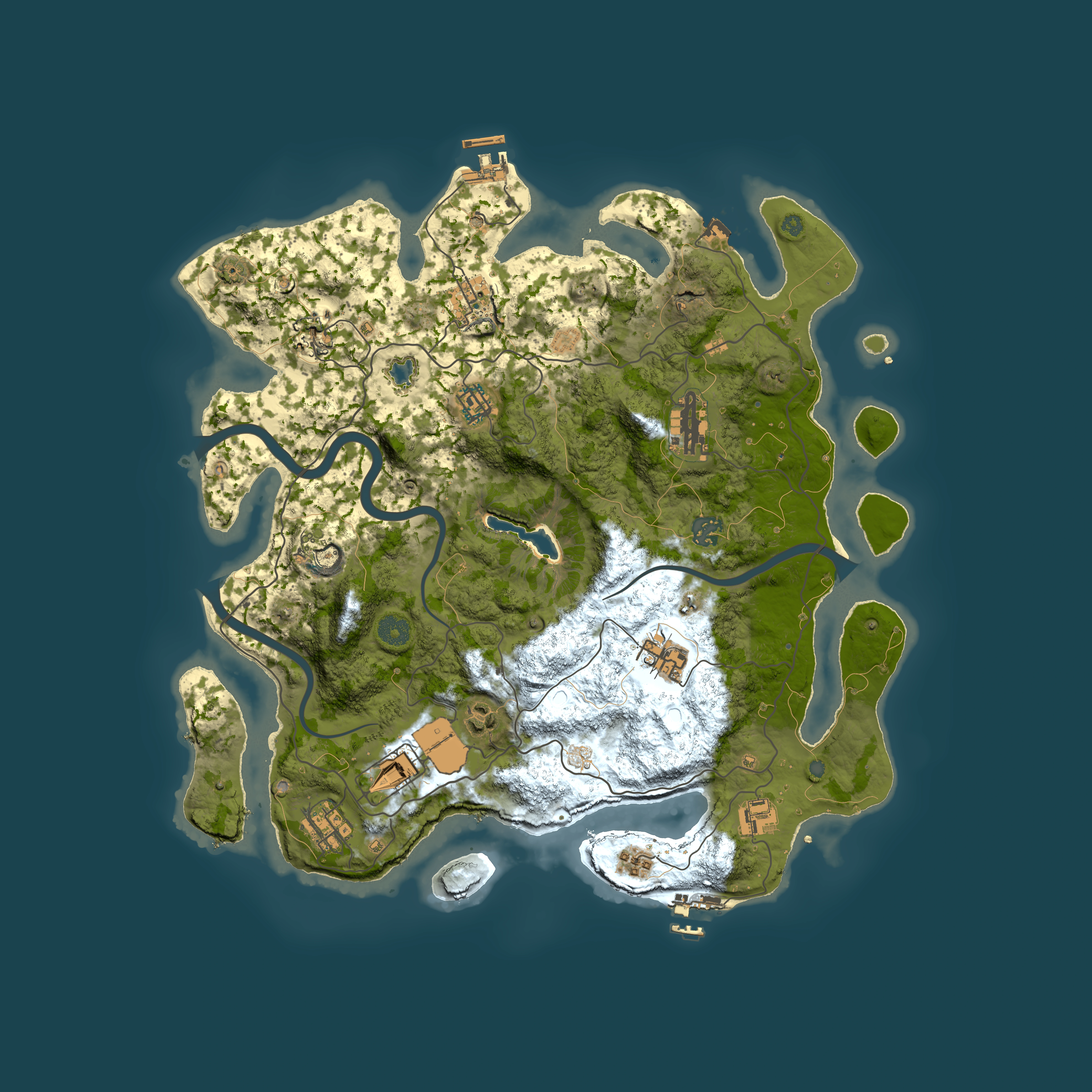 Full top-down render of Rust map seed 462182639, 4000x4000m
