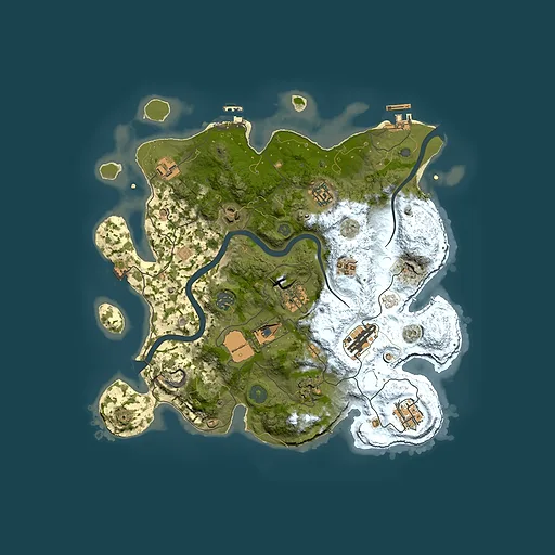 Rust map seed 1079040224, 3500x3500m top-down preview