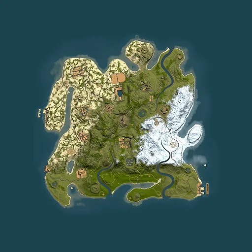 Rust map seed 1609517402, 3500x3500m top-down preview