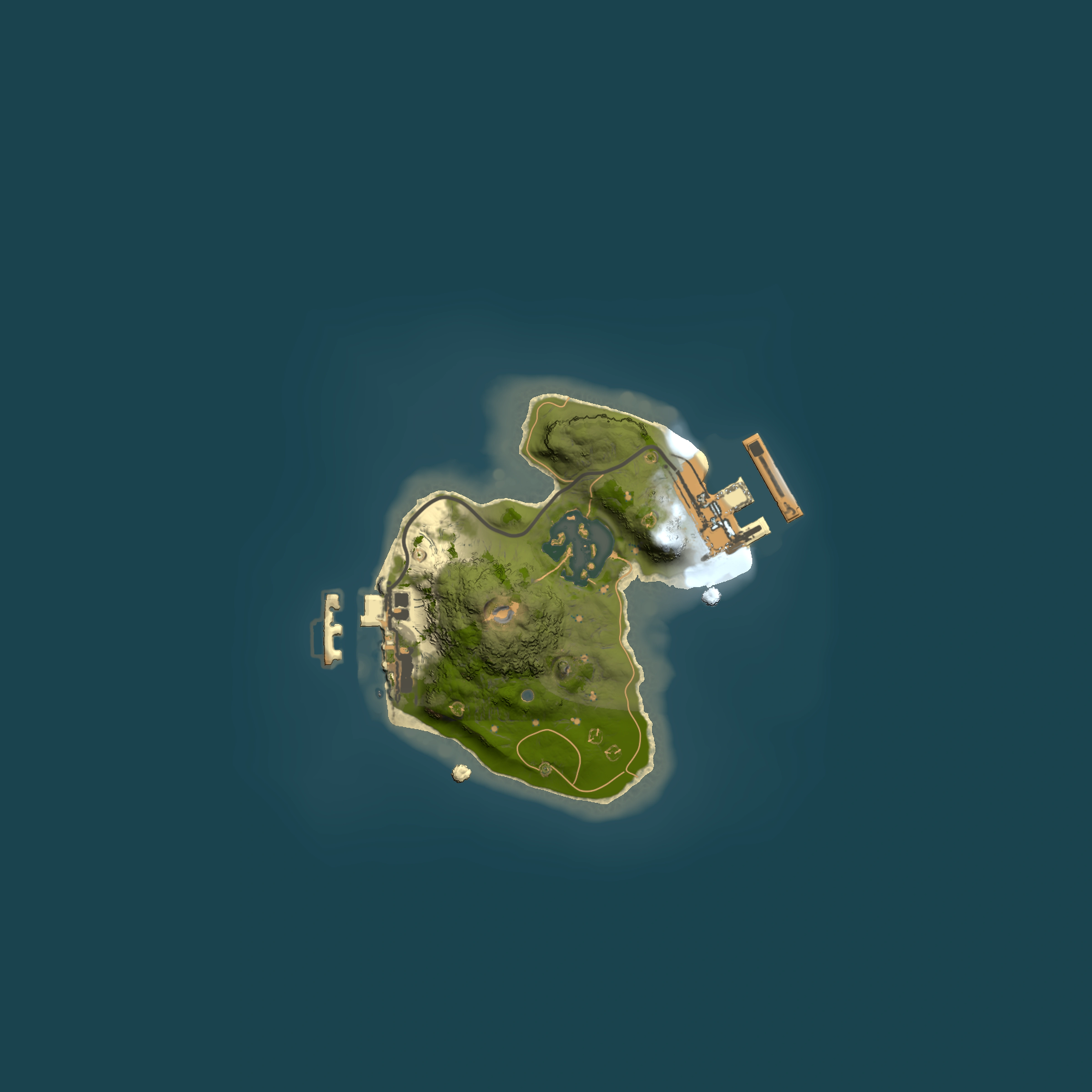 Full top-down render of Rust map seed 1013087497, 1500x1500m