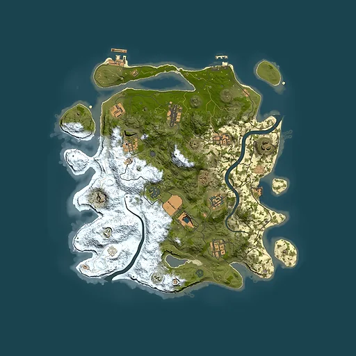 Rust map seed 1494834323, 3500x3500m top-down preview
