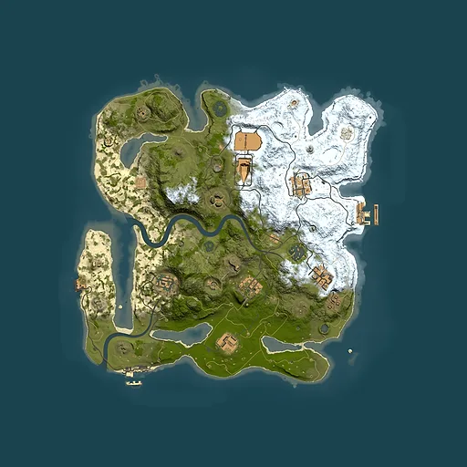 Rust map seed 678150710, 3500x3500m top-down preview