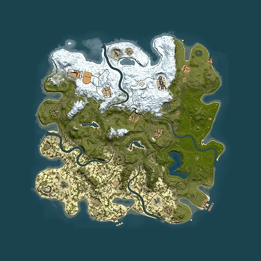 Rust map seed 1381430869, 4500x4500m top-down preview