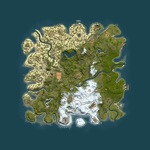 Rust map seed 1995850833, 4500x4500m top-down preview
