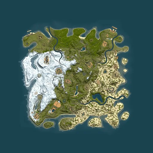 Rust map seed 1984519242, 4500x4500m top-down preview