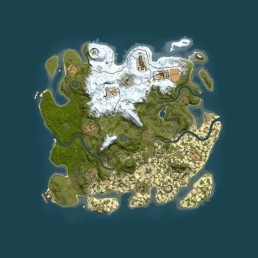 Rust map seed 447065901, 4000x4000m top-down preview