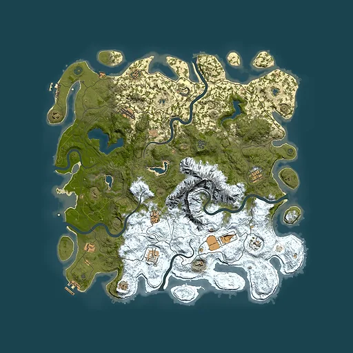 Rust map seed 733354775, 5000x5000m top-down preview
