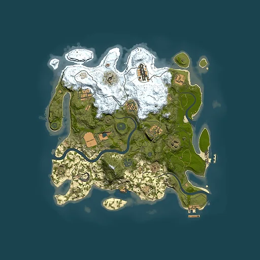 Rust map seed 1501550775, 3500x3500m top-down preview