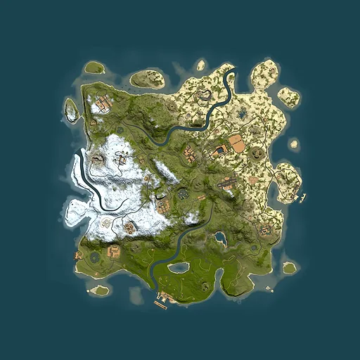 Rust map seed 145539530, 4000x4000m top-down preview