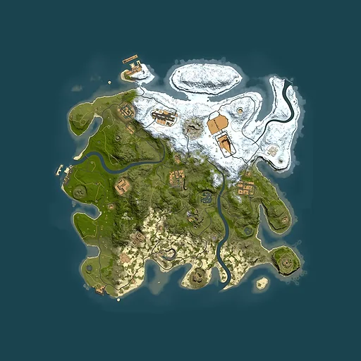 Rust map seed 1987740356, 3500x3500m top-down preview