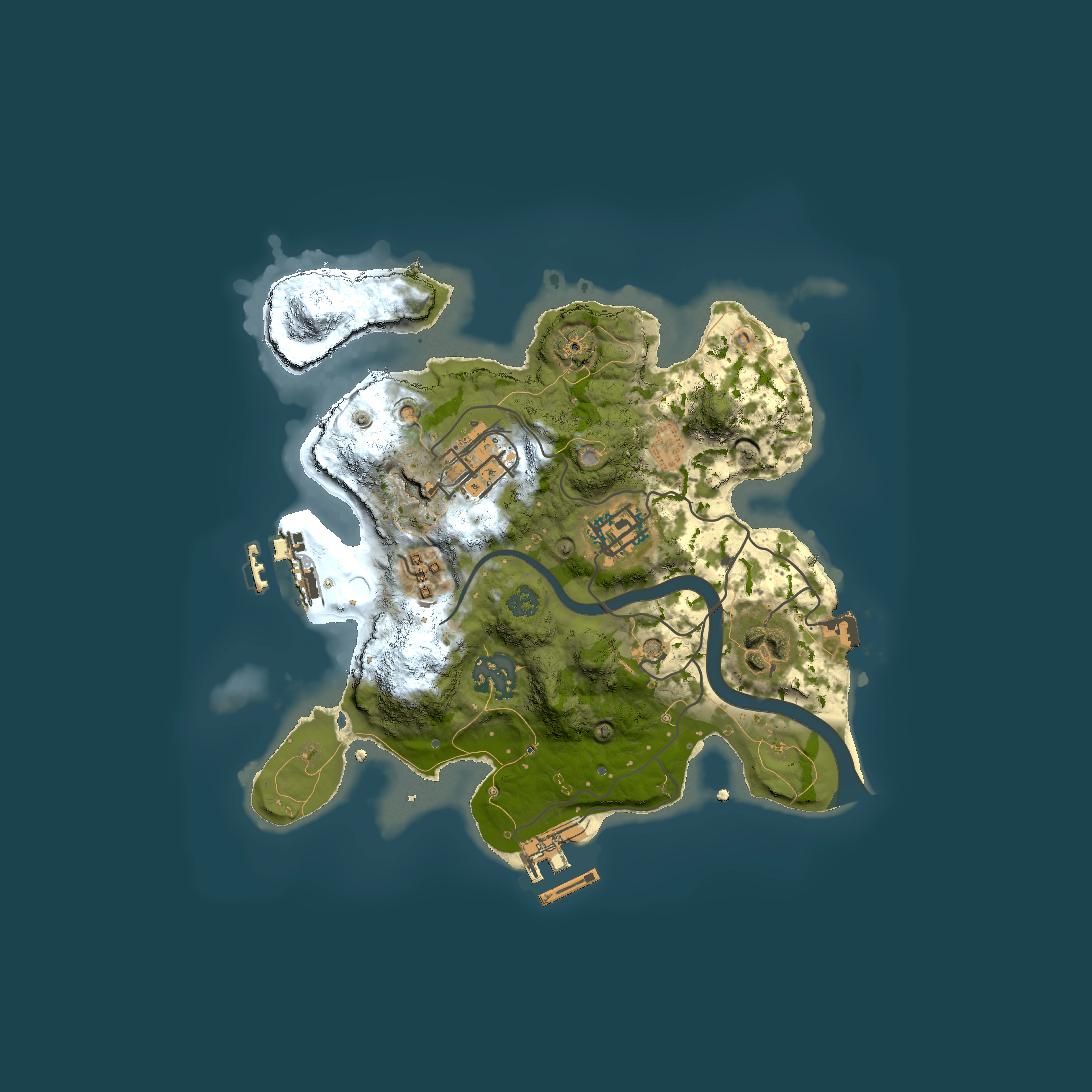 Full top-down render of Rust map seed 1646959290, 2500x2500m