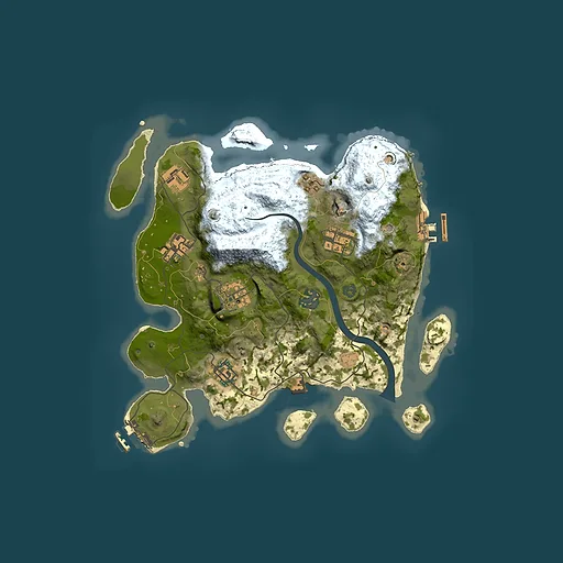 Rust map seed 991267324, 3000x3000m top-down preview