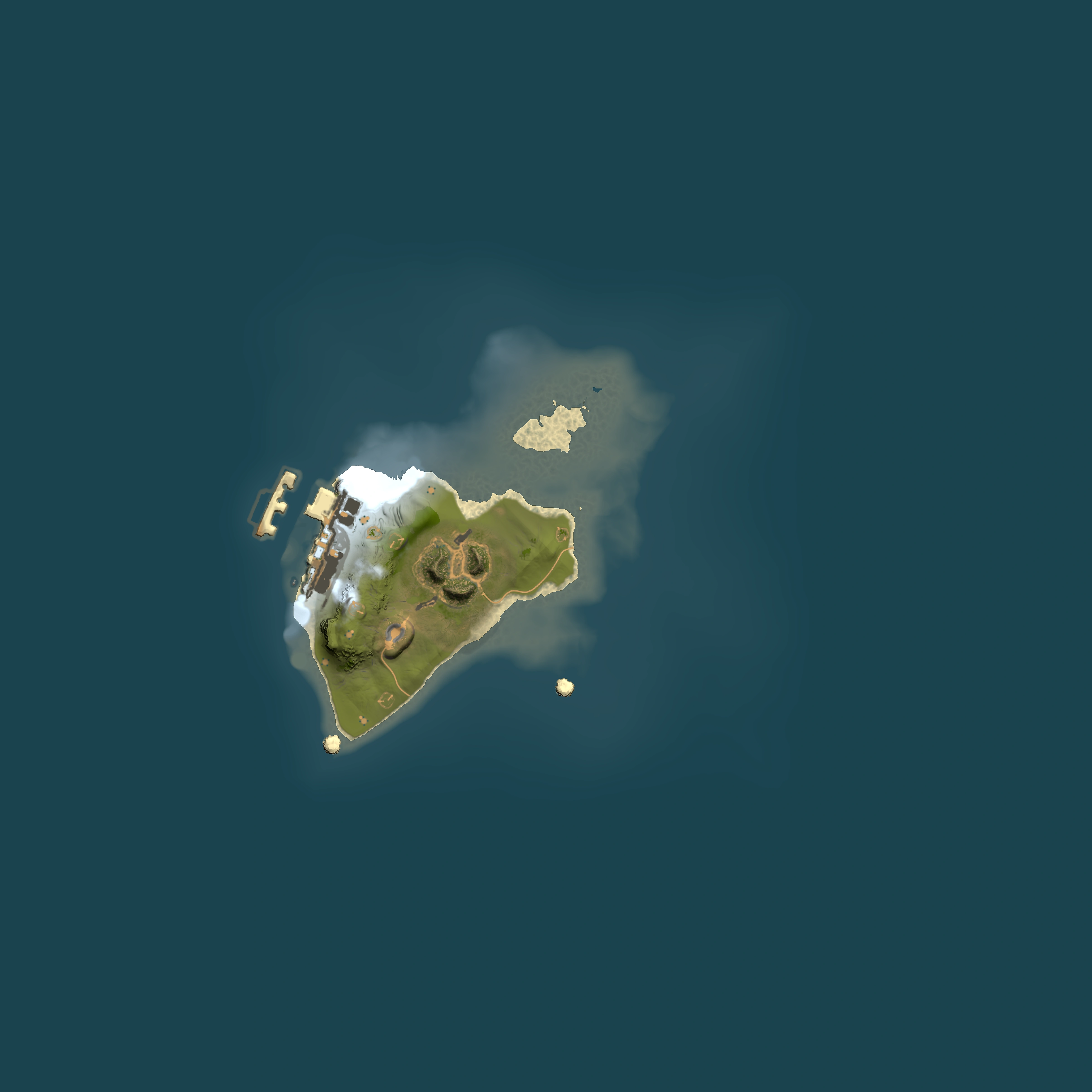 Full top-down render of Rust map seed 1727551786, 1500x1500m