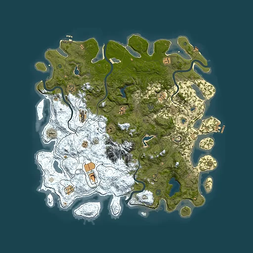 Rust map seed 1106243435, 5000x5000m top-down preview
