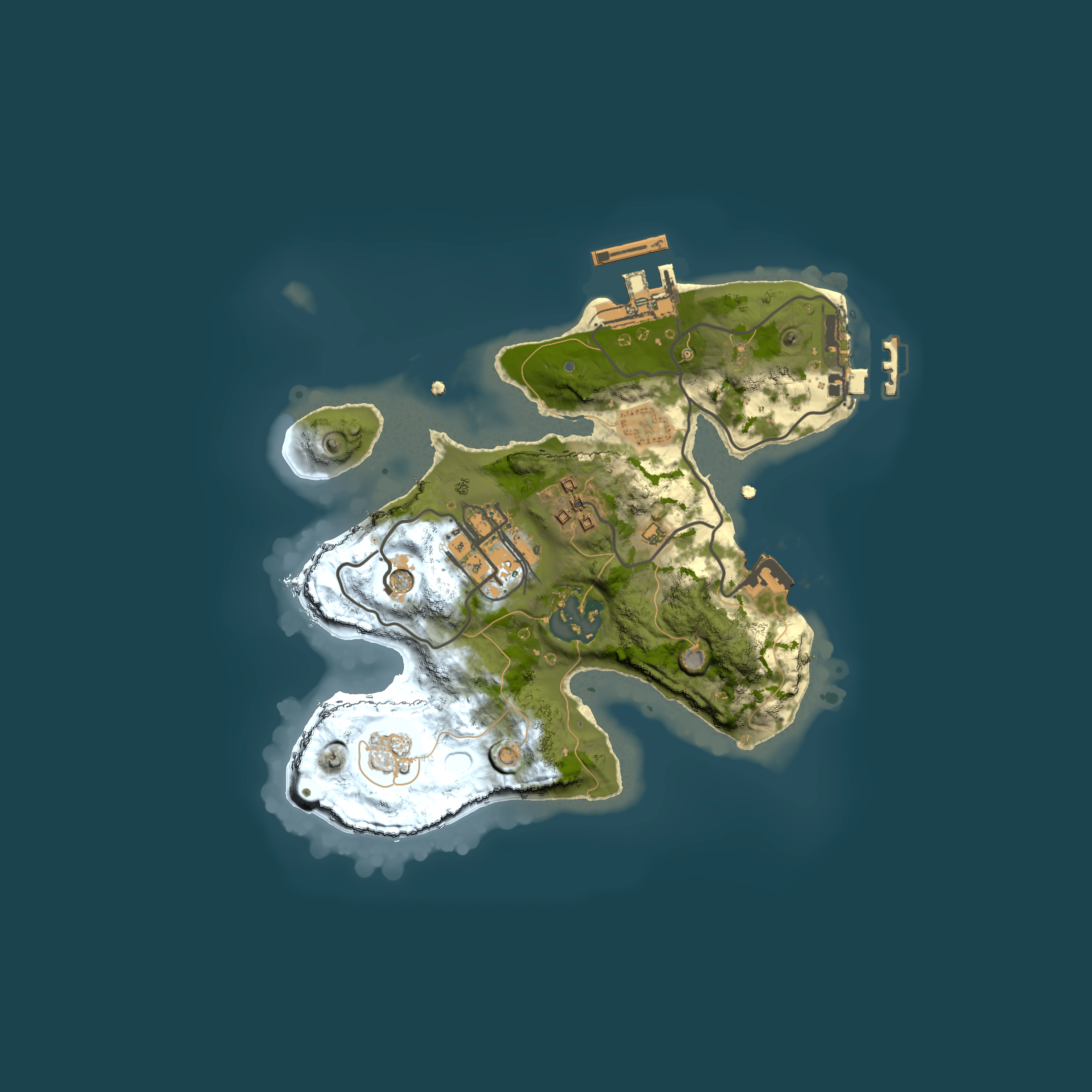 Full top-down render of Rust map seed 1206648052, 2000x2000m