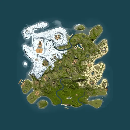 Rust map seed 383252811, 4000x4000m top-down preview