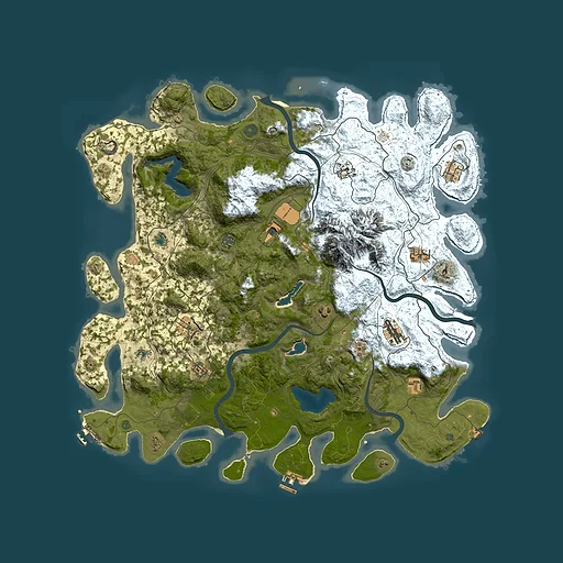 Rust map seed 399754196, 5000x5000m top-down preview