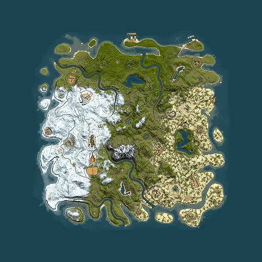 Rust map seed 884003142, 5000x5000m top-down preview